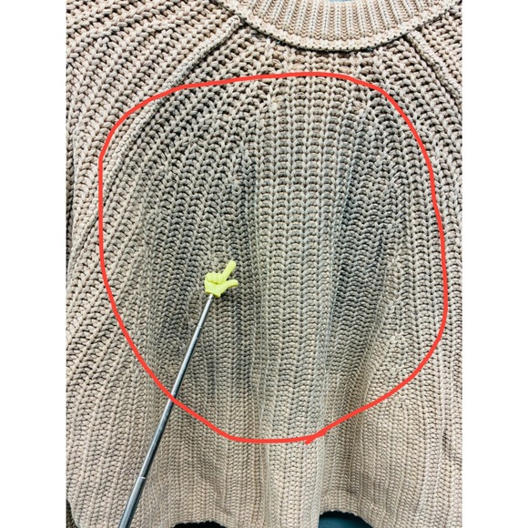 Anthropologie Cardigan Sweater Women's Medium Floral Camo Knit Button Front Flaw - Picture 11 of 12